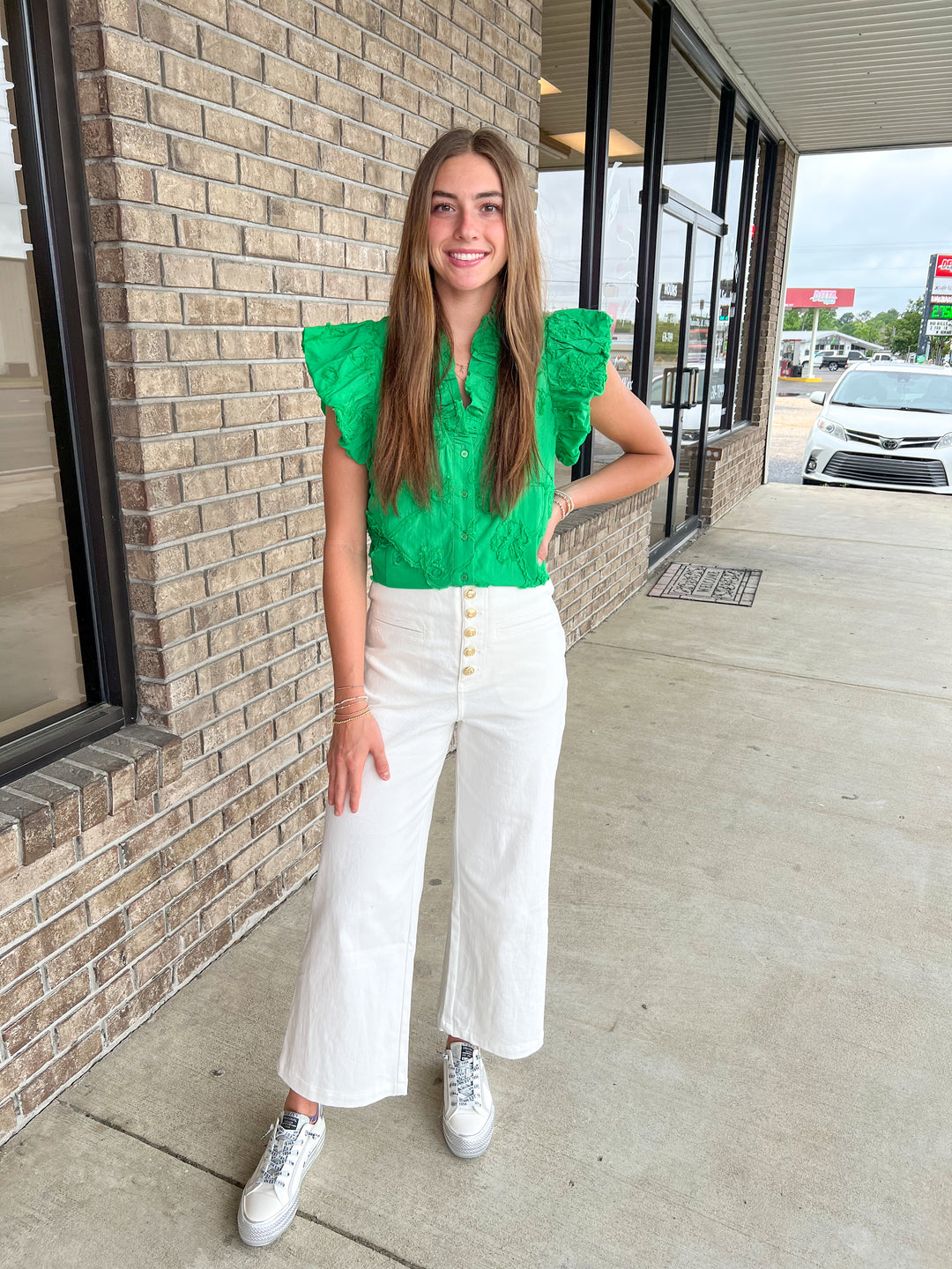 Glowing in Green Top