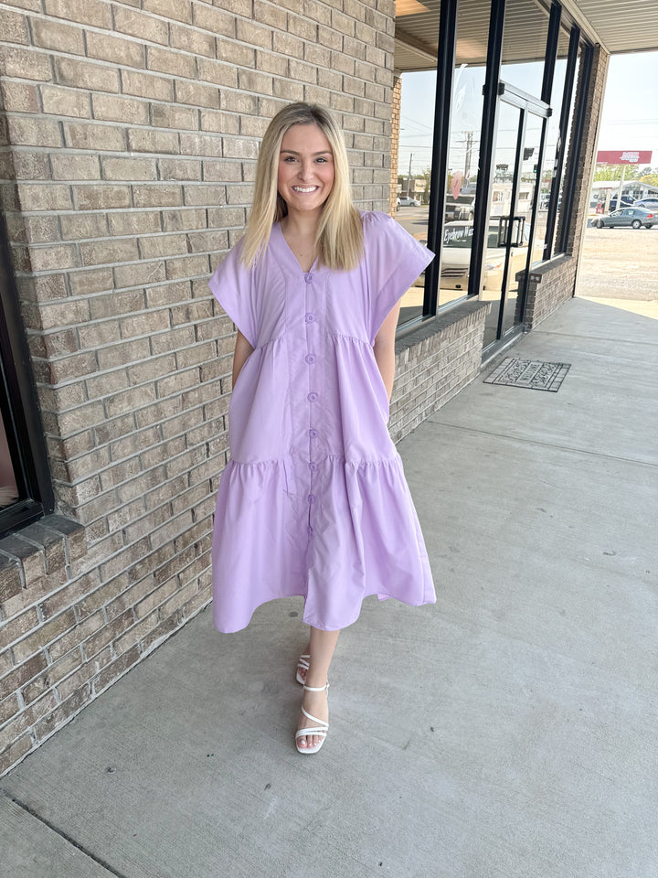Lovely in Lavender Midi Dress