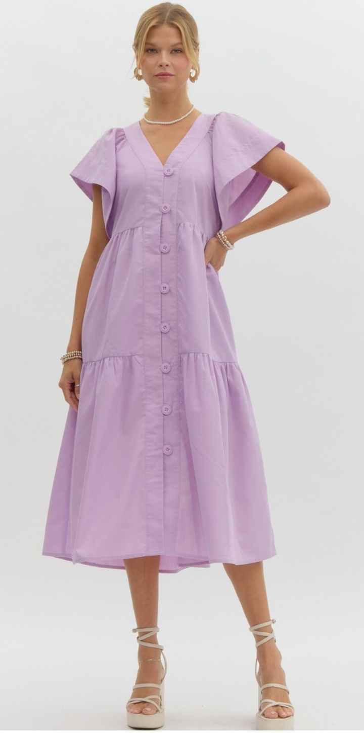 Lovely in Lavender Midi Dress